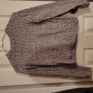 Forever 21 lightweight grey, black, and white sweater, size small